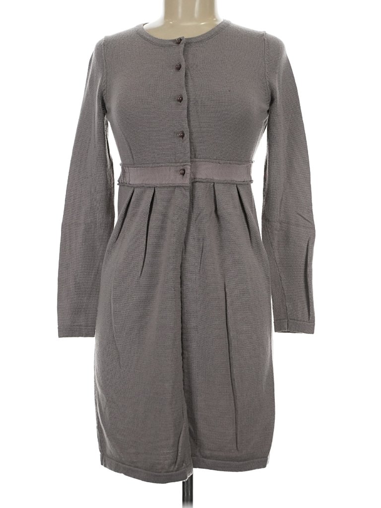 Boden Midi Long Washable Wool Cardigan Jacket Button Up Us 6 Lavender Grey